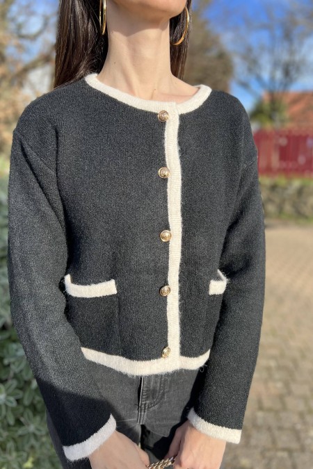 CARDIGAN NOIR CHACHA